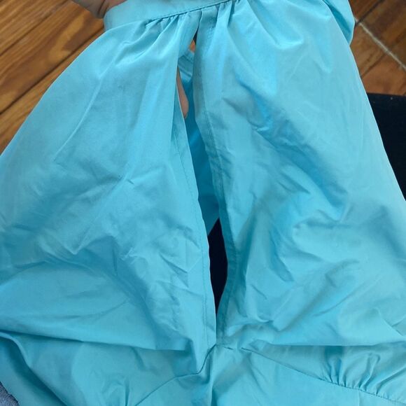 Zara Halter Bow Tie Back Powder Blue Front Slit Top Size Small - Picture 9 of 9